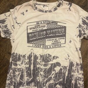 Raising Mayhem Graphic Print Men's T-Shirt - White and Black